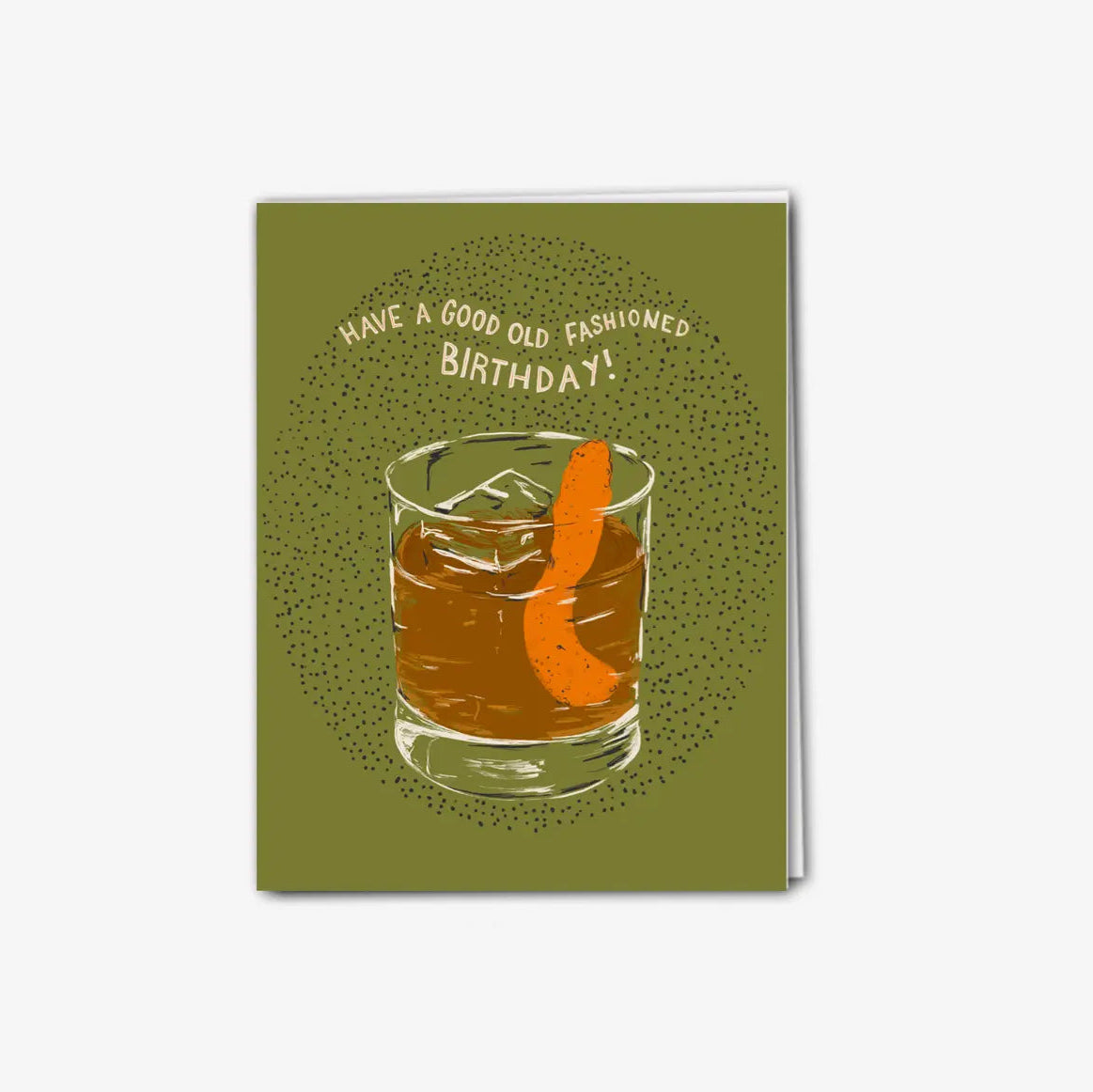 Old Fashioned Cocktail Birthday Card