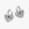 Bubble Heart Hoop Earrings