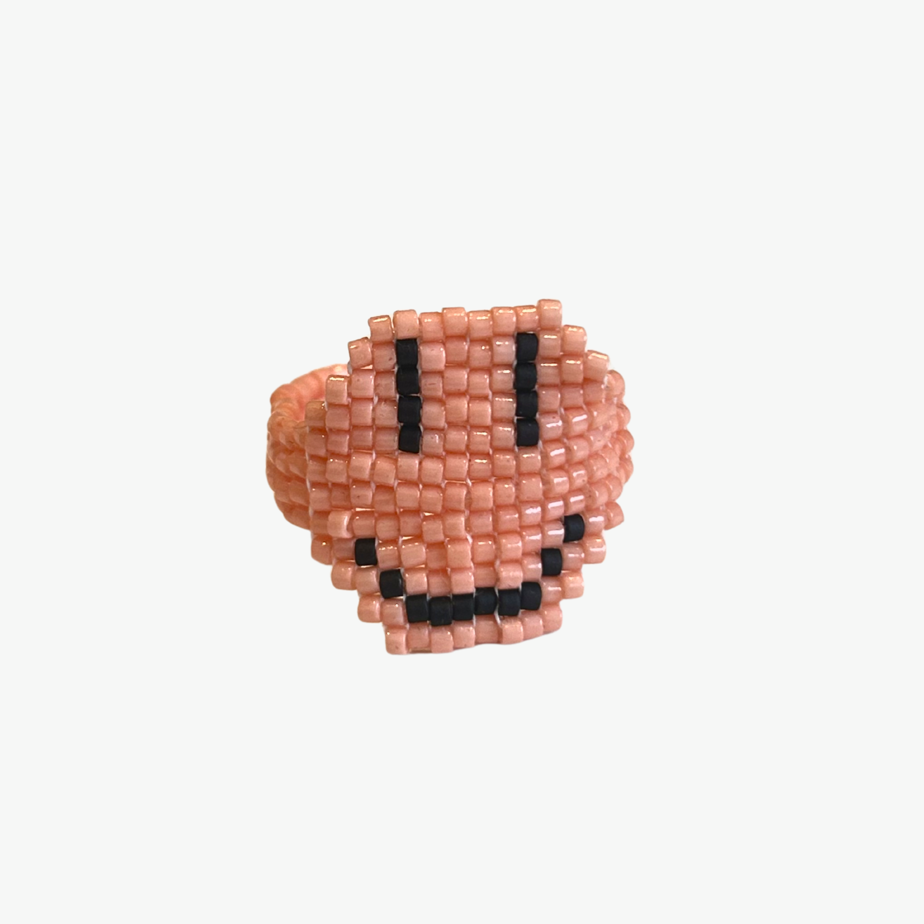 Beaded Smiley Ring