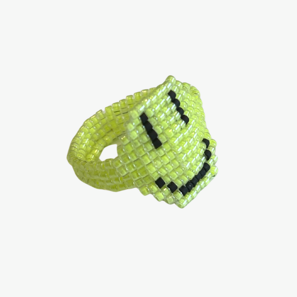 Beaded Smiley Ring