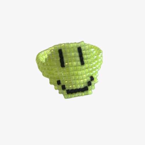 Beaded Smiley Ring