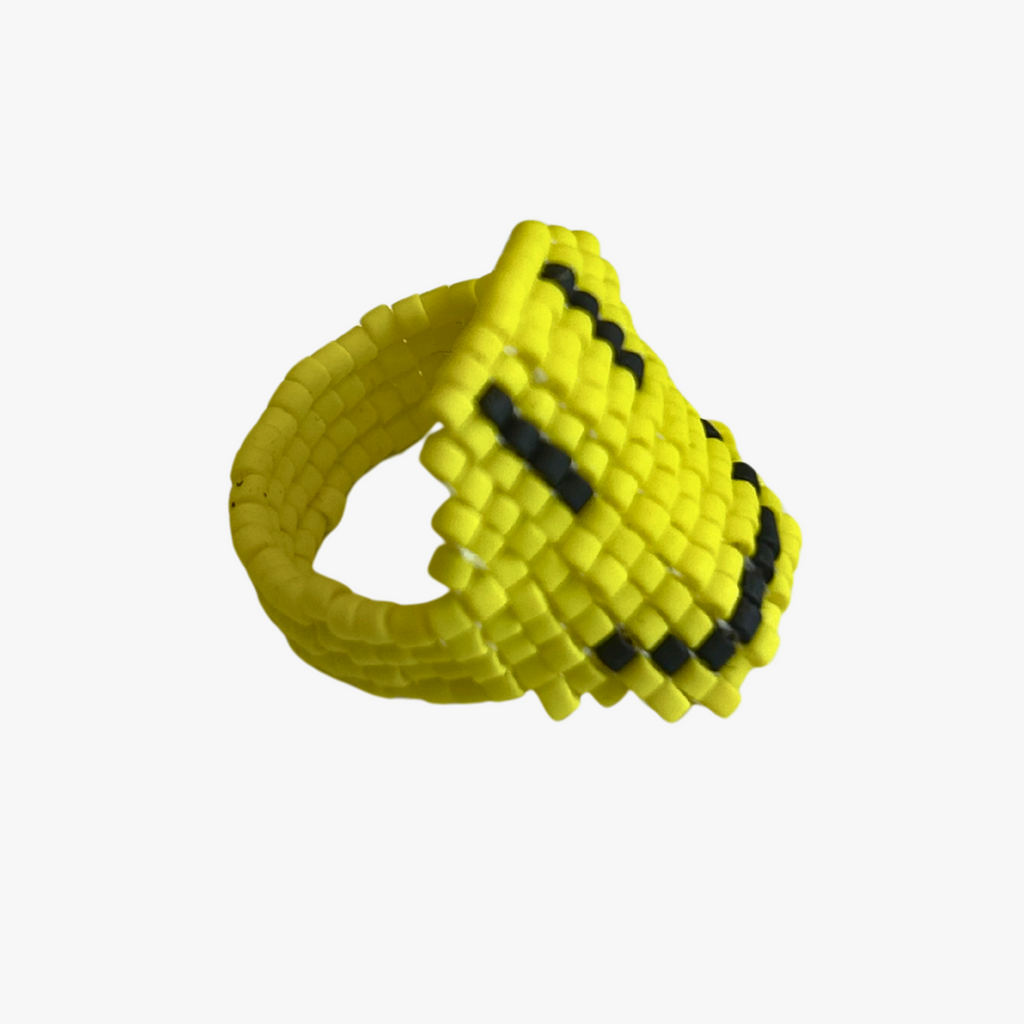 Beaded Smiley Ring