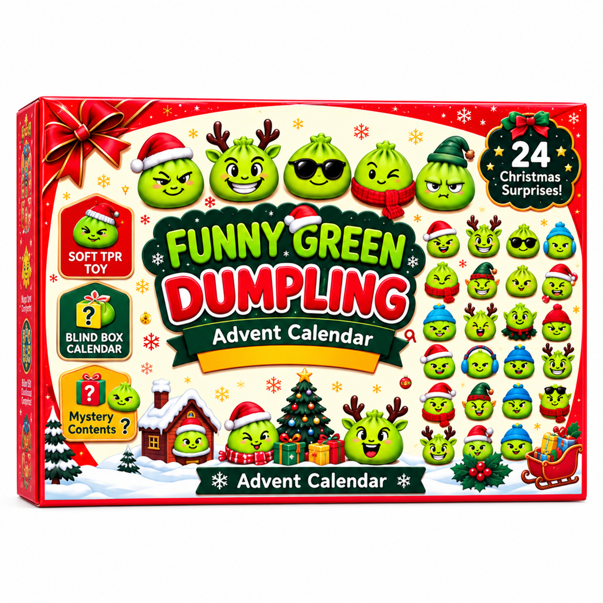 Grinch Dumpling Advent Calendar